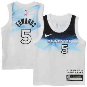 Exquisito Anthony Edwards Minnesota Timberwolves Nike Toddler 2024/25 Swingman Player Jersey City Edition White  para la gran final