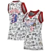 Magnífico Exquisito Allen Iverson Philadelphia 76ers Women's 2000 Doodle Swingman Jersey White para la gran final