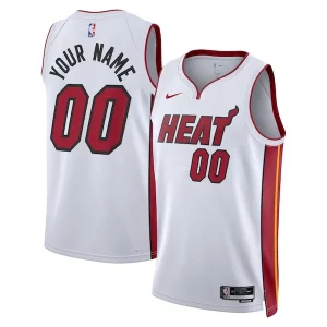 Moderno Chulo Miami Heat Nike Unisex Swingman Custom Jersey White Association Edition  para la gran final