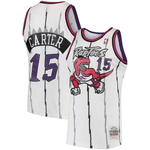 Versátil Moderno Bonito Vince Carter Toronto Raptors 1998/99 Hardwood Classics Swingman Jersey White/Purple  para la gran final