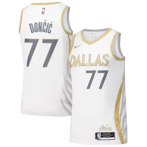 Ideal Elegante Dallas Mavericks Nike Swingman Player Jersey City Edition White  para la gran final