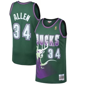 Exquisito Ray Allen Milwaukee Bucks 1996/97 Hardwood Classics Swingman Jersey Kelly Green  para la gran final