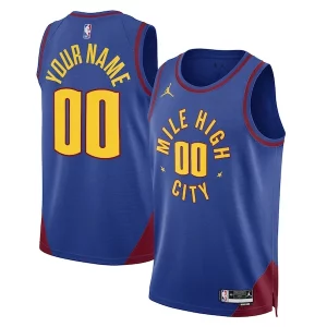 Sofisticado Bonito Denver Nuggets Jordan Brand Unisex 2022/23 Swingman Custom Jersey Statement Edition Blue  para la gran final