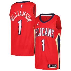 Magnífico Perfecto Zion Williamson New Orleans Pelicans Jordan Brand Swingman Player Jersey Statement Edition Red  para la gran final