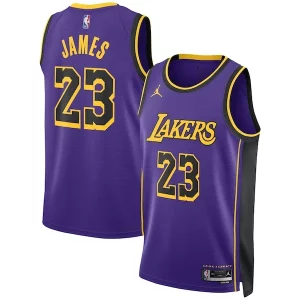 Lujoso LeBron James Los Angeles Lakers Jordan Brand Unisex Swingman Jersey Statement Edition Purple  para la gran final