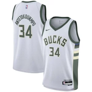 Ideal Giannis Antetokounmpo Milwaukee Bucks Nike Youth Swingman Jersey Association Edition White  para la gran final