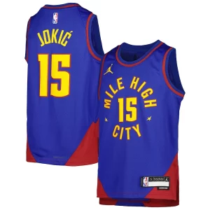 Fantástico Nikola Jokic Denver Nuggets Jordan Brand Youth Swingman Jersey Statement Edition Blue  para la gran final