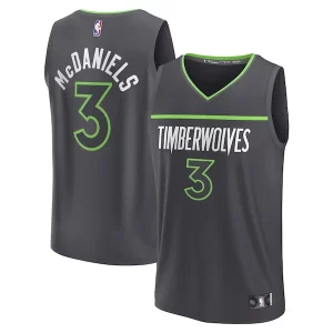 Original Jaden McDaniels Minnesota Timberwolves Youth Fast Break Replica Player Jersey Statement Edition Black  para la gran final