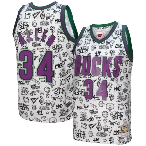 Perfecto Único Exquisito Ray Allen Milwaukee Bucks 2000/01 Swingman Jersey White  para la gran final