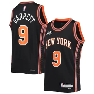 Perfecto Estupendo RJ Barrett New York Knicks Nike Youth 2021/22 Swingman Jersey City Edition Black  para la gran final