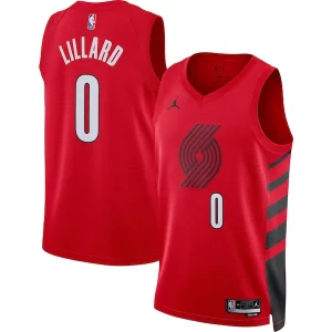 Atractivo Magnífico Damian Lillard Portland Trail Blazers Jordan Brand Unisex Swingman Jersey Statement Edition Red  para la gran final