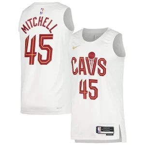 Bonito Donovan Mitchell Cleveland Cavaliers Nike Unisex Swingman Jersey Association Edition White/Wine  para la gran final