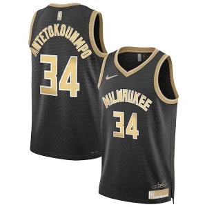 Fácil de llevar Original Robusto Giannis Antetokounmpo Milwaukee Bucks Nike Unisex Select Series Swingman Jersey Black  para la gran final