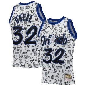 Maravilloso Comodo Cool Shaquille O'Neal Orlando Magic 1994/95 Hardwood Classics Doodle Swingman Player Jersey White  para la gran final