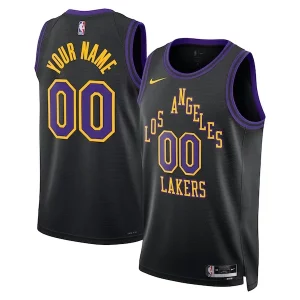 Fantástico Versátil Los Angeles Lakers Nike Unisex 2023/24 Custom Swingman Jersey Black City Edition  para la gran final