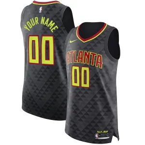Atractivo Práctico Atlanta Hawks Nike Authentic Custom Jersey Black Icon Edition  para la gran final