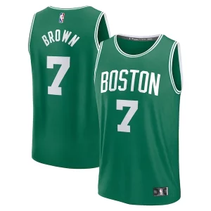 Fantástico Jaylen Brown Boston Celtics Fast Break Replica Player Jersey Icon Edition Kelly Green  para la gran final
