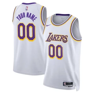 Maravilloso Elegante Magnífico Los Angeles Lakers Nike Unisex Swingman Custom Jersey White Association Edition  para la gran final