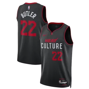 Elegante Jimmy Butler Miami Heat Nike Unisex 2023/24 Swingman Jersey Black City Edition  para la gran final