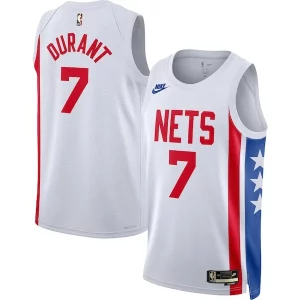 Bonito Kevin Durant Brooklyn Nets Nike Swingman Jersey Classic Edition White  para la gran final