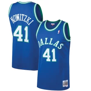 Elegante Dirk Nowitzki Dallas Mavericks 1998/99 Hardwood Classics Swingman Jersey Blue  para la gran final