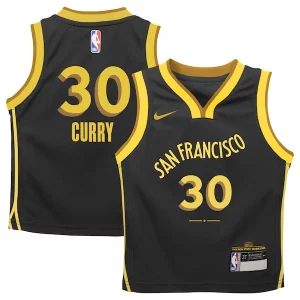 Práctico Atractivo Fácil de llevar Stephen Curry Golden State Warriors Nike Toddler Swingman Replica Jersey City Edition Black  para la gran final