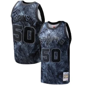 Práctico David Robinson San Antonio Spurs Hardwood Classics 1998/99 Tie Dye Swingman Jersey Black  para la gran final