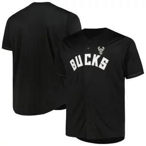 Clásico Milwaukee Bucks Profile Big & Tall Pop Jersey Black  para la gran final