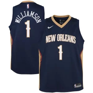 Increíble Zion Williamson New Orleans Pelicans Nike Youth Swingman Jersey Icon Edition Navy/White  para la gran final