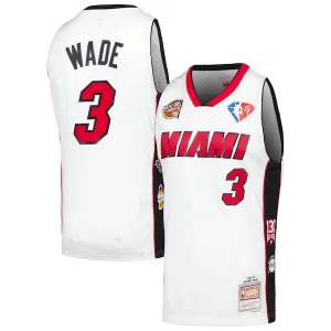 Genial Bonito Robusto Dwyane Wade Miami Heat Unisex Hall of Fame Class of 2023 Throwback Swingman Jersey White  para la gran final