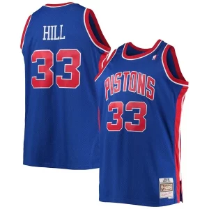 Increíble Moderno Perfecto Grant Hill Detroit Pistons 1995/96 Big & Tall Hardwood Classics Swingman Jersey Blue  para la gran final