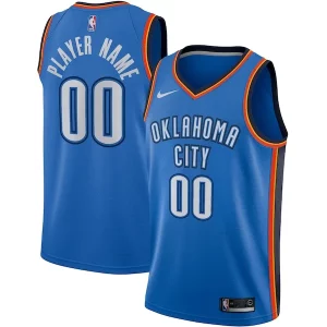 Cool Clásico Oklahoma City Thunder Nike Swingman Custom Jersey Blue Icon Edition  para la gran final