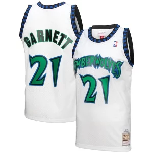 Único Genial Clásico Kevin Garnett Minnesota Timberwolves 1997 98 Hardwood Classics Reload 3.0 Swingman Jersey White  para la gran final