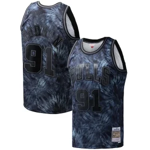 Encantador Fantástico Único Dennis Rodman Chicago Bulls Hardwood Classics 1995/96 Tie Dye Swingman Jersey Black  para la gran final