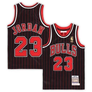 Atractivo Único Michael Jordan Chicago Bulls Preschool 1996/97 Hardwood Classics Authentic Jersey Black/Red/White  para la gran final