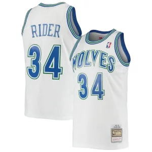 Cool Isaiah Rider Minnesota Timberwolves 1995/96 Hardwood Classics Swingman Jersey White  para la gran final