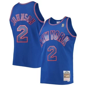 Chulo Moderno Sofisticado Larry Johnson New York Knicks 1996/97 Hardwood Classics Swingman Jersey Blue  para la gran final