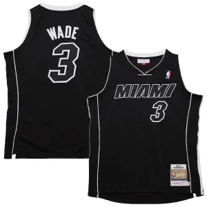 Perfecto Chulo Clásico Dwyane Wade Miami Heat 2011/12 Hardwood Classics Authentic Jersey Black  para la gran final