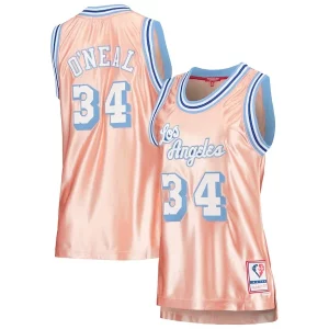 Robusto Shaquille O'Neal Los Angeles Lakers Women's 75th Anniversary Rose Gold 1996 Swingman Jersey Pink  para la gran final