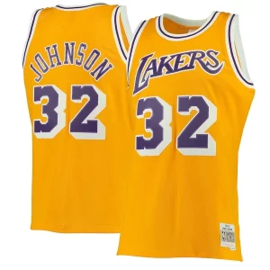 Encantador Chulo Único Magic Johnson Los Angeles Lakers 1984/85 Hardwood Classics Swingman Jersey Gold/Purple  para la gran final