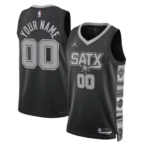 Ideal Hermoso San Antonio Spurs Jordan Brand Unisex 2022/23 Swingman Custom Jersey Statement Edition Black  para la gran final