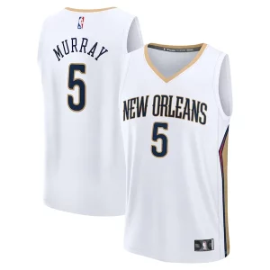Maravilloso Fantástico Perfecto Dejounte Murray New Orleans Pelicans Fast Break Replica Player Jersey Association Edition White  para la gran final