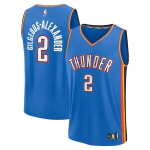 Duradero Shai Gilgeous Alexander Oklahoma City Thunder Youth Fast Break Replica Player Jersey Icon Edition Blue  para la gran final