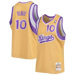Hermoso Fantástico Robusto Mike Bibby Sacramento Kings 2005/06 Hardwood Classics Swingman Jersey Gold  para la gran final