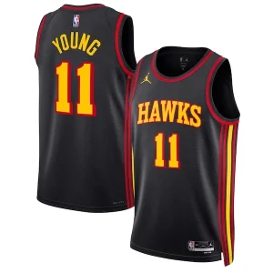 Robusto Original Trae Young Atlanta Hawks Jordan Brand Unisex Swingman Jersey Statement Edition Black  para la gran final