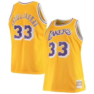 Sofisticado Encantador Kareem Abdul Jabbar Los Angeles Lakers 1984/85 Big & Tall Hardwood Classics Swingman Jersey Gold  para la gran final