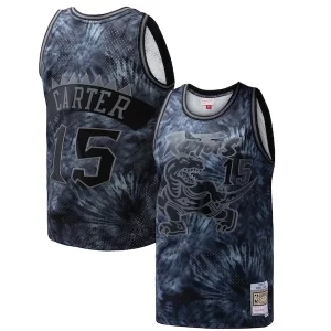 Único Vince Carter Toronto Raptors Hardwood Classics 1998/99 Tie Dye Swingman Jersey Black  para la gran final