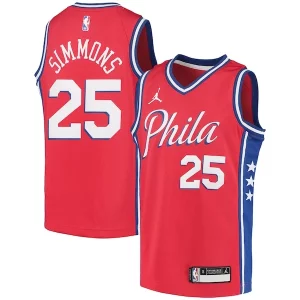 Duradero Ben Simmons Philadelphia 76ers Jordan Brand Youth 2020/21 Swingman Player Jersey Statement Edition Red  para la gran final