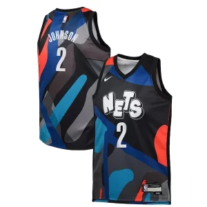 Fácil de llevar Original Delicioso Cameron Johnson Brooklyn Nets Nike Youth Swingman Replica Jersey City Edition Black  para la gran final