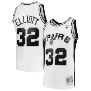 Magnífico Comodo Sean Elliott San Antonio Spurs 1998/99 Hardwood Classics Swingman Jersey White  para la gran final